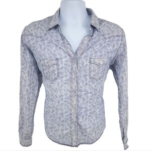 Rough Stock Panhandle Mens Pearl Snap 100% Cotton Western Button Up Size L